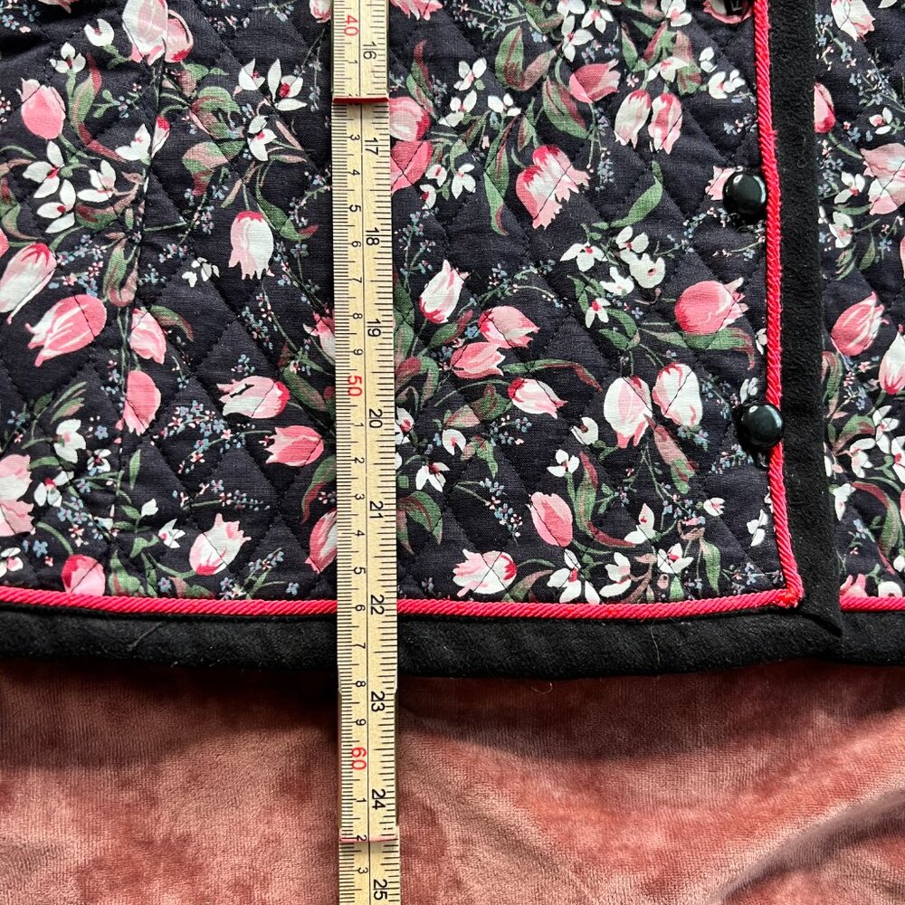 Vintage Y2K Boxy Quilted Boston Traveler Floral Women's Blazer Sz Med / Large - Picture 9 of 10